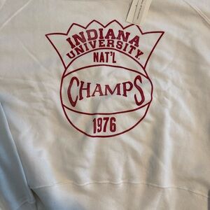 NWT Hollister Indiana University Champions Cold Shoulder Sweatshirt Size XL